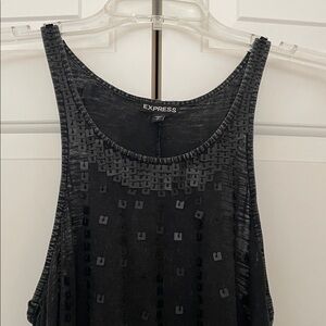 Express Black Embellished Tank Top